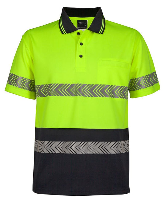 JB's Wear HI VIS S/S SEGMENTED TAPE POLO 6HSST - Icon Tshirts