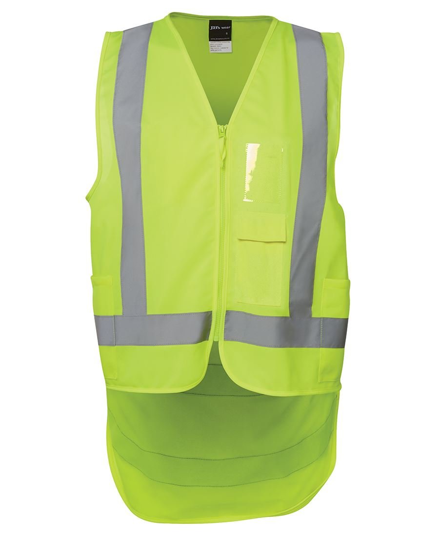 JB's Wear Hi Vis Zip Drop Tail H Pattern (D+N) Vest 6DNDV - Icon Tshirts