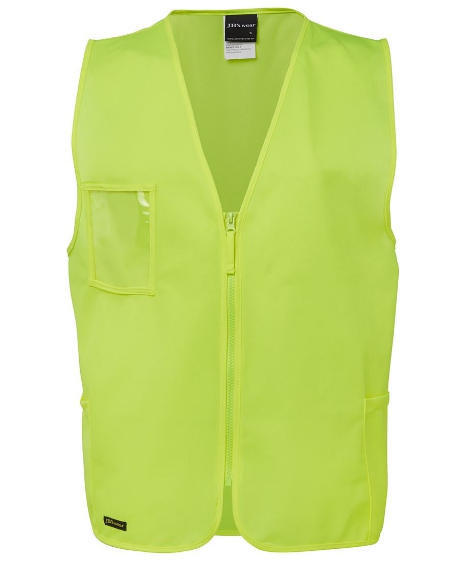 JB's Wear Hi Vis Zip Safety Vest 6HVSZ - Icon Tshirts