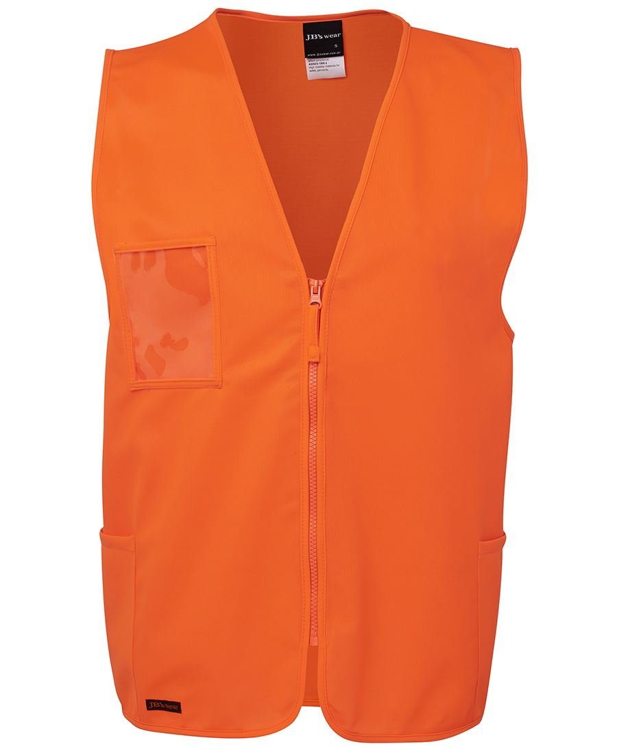 JB's Wear Hi Vis Zip Safety Vest 6HVSZ - Icon Tshirts