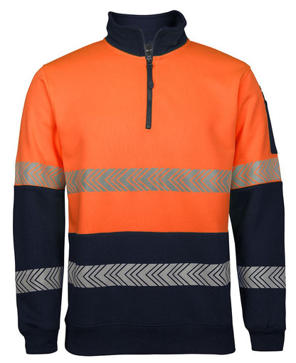 JB's Wear HI VIS ½ ZIP SEGMENTED TAPE FLEECE 6HZS - Icon Tshirts