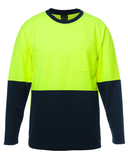 JB's Wear JB's Hi Vis Long Sleeve Traditional T-Shirt 6HVTL - Icon Tshirts