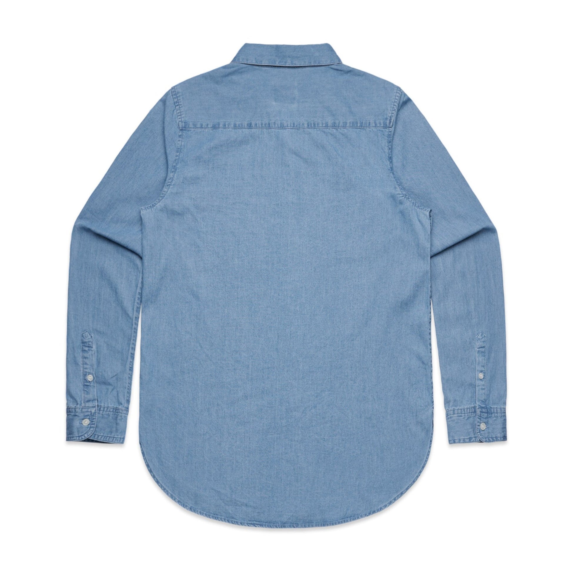 LADIES BLUE DENIM SHIRT - 4042 - Icon Tshirts