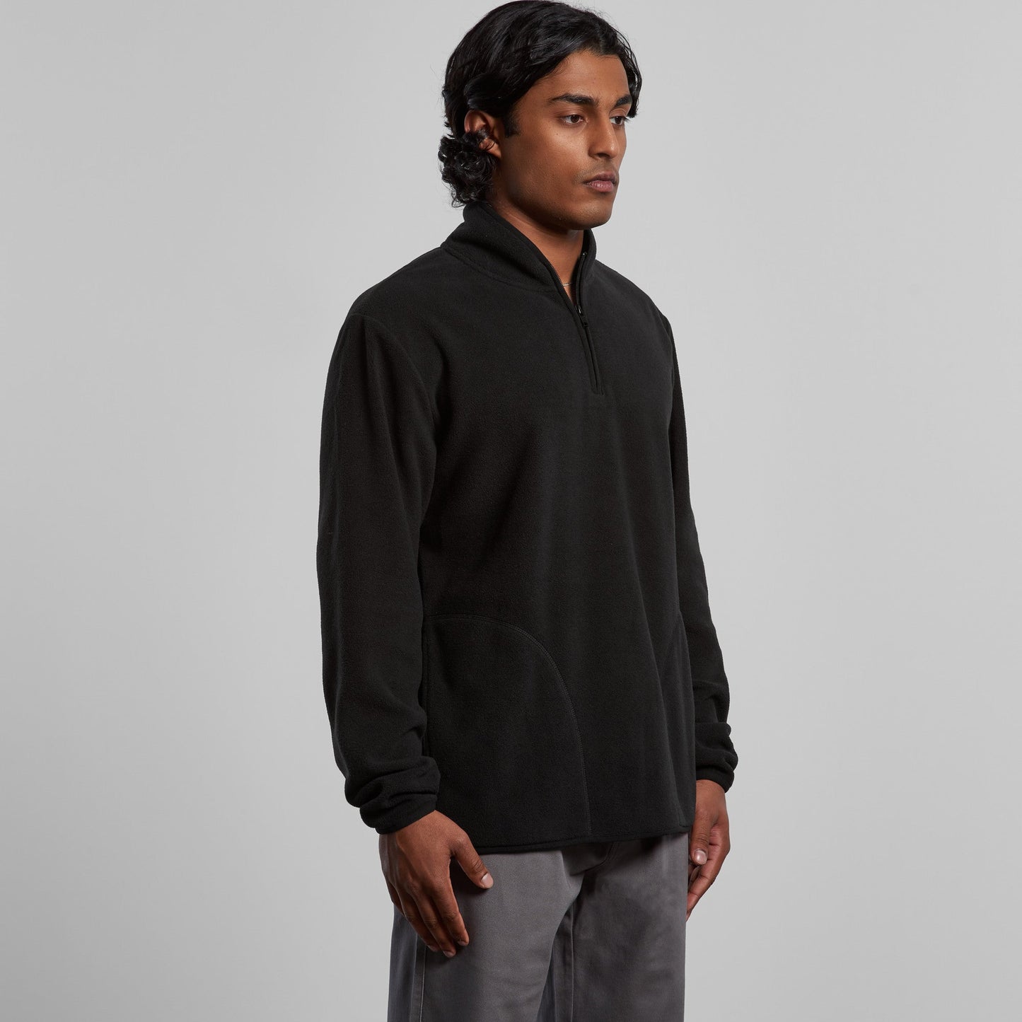 MENS MICROFLEECE HALF ZIP CREW - 5147 - Icon Tshirts