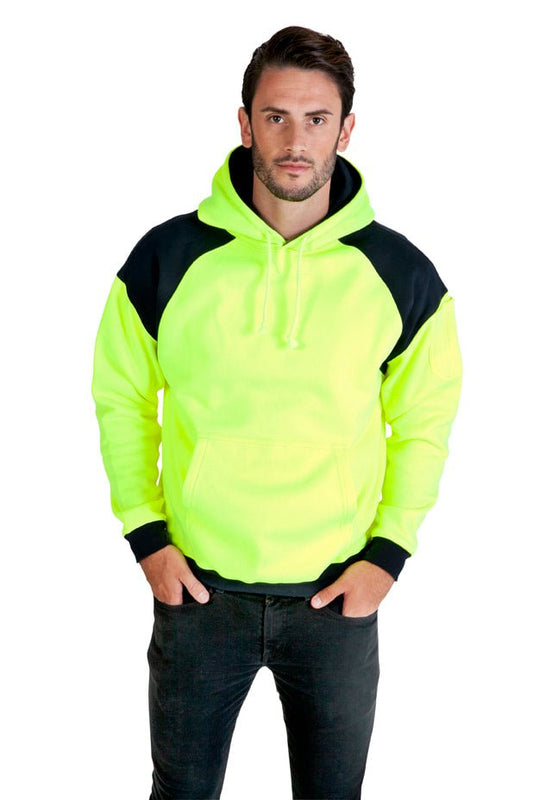 RAMO Men Shoulder Contrast Panel Hoodie F303HPW - Icon Tshirts