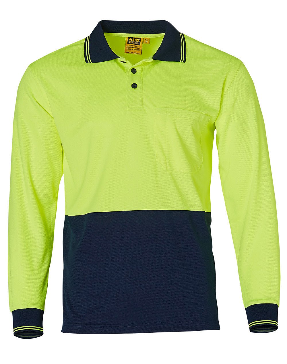 AIW SW05TD High Visibility Long Sleeve Polo