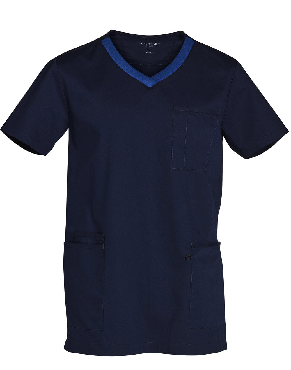 AIW M7650 MENS V-NECK CONTRAST TRIM SCRUB TOP