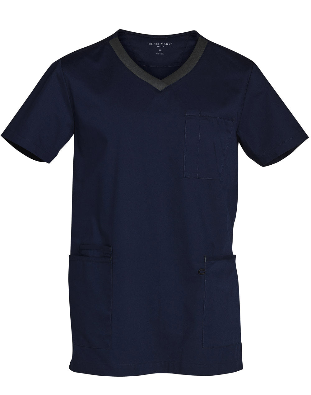 AIW M7650 MENS V-NECK CONTRAST TRIM SCRUB TOP