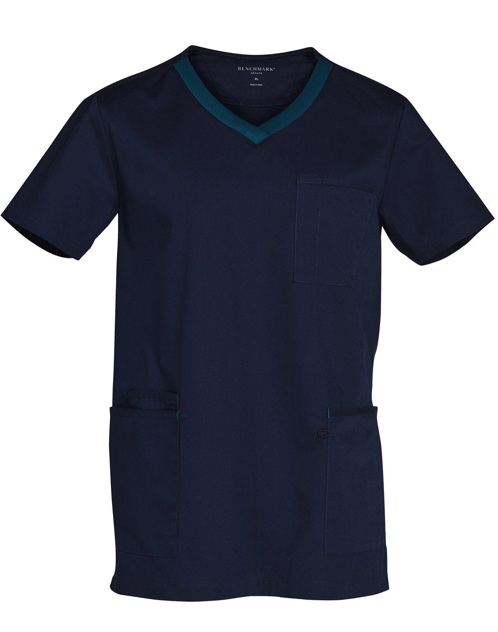 AIW M7650 MENS V-NECK CONTRAST TRIM SCRUB TOP