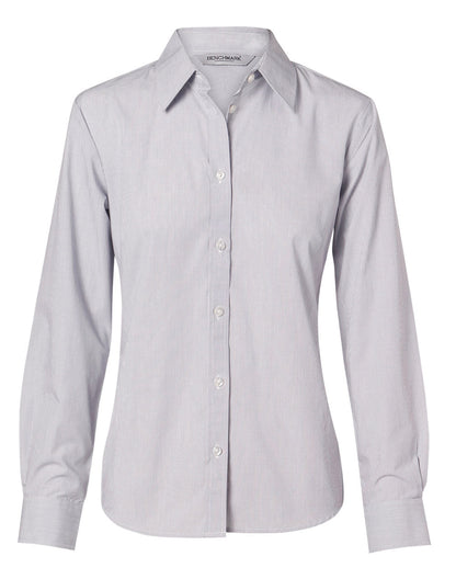 Benchmark M8212 Women's Fine Stripe Long Sleeve Shirt