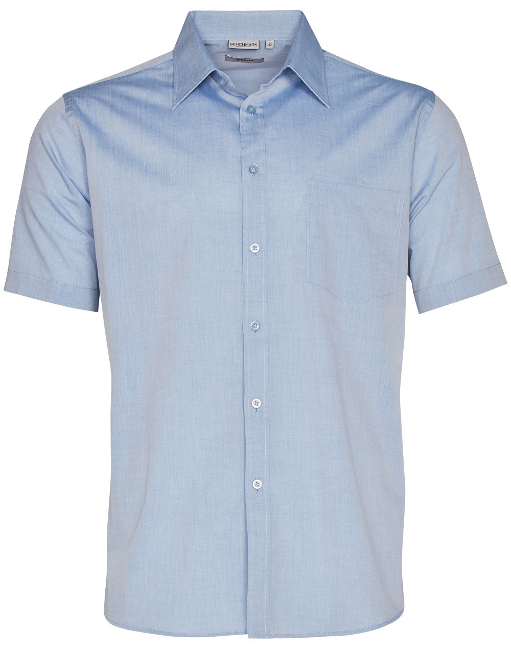 Benchmark M7011 Men's Fine Chambray Short Sleeve Shirt