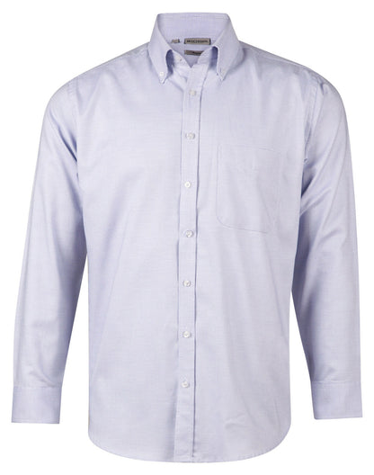 Benchmark M7922 Men's Dot Contrast Long Sleeve Shirt
