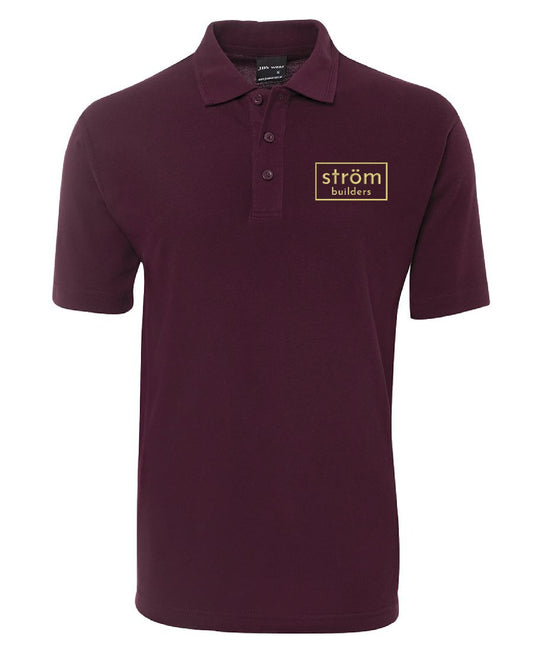 Strom Builders - Maroon Polo - Icon Tshirts
