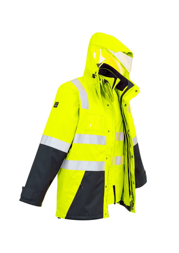 Syzmik Mens Hi Vis 4 in 1 Waterproof Jacket ZJ532 - Icon Tshirts