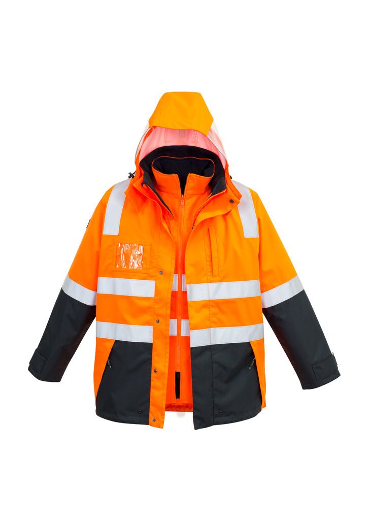 Syzmik Mens Hi Vis 4 in 1 Waterproof Jacket ZJ532 - Icon Tshirts