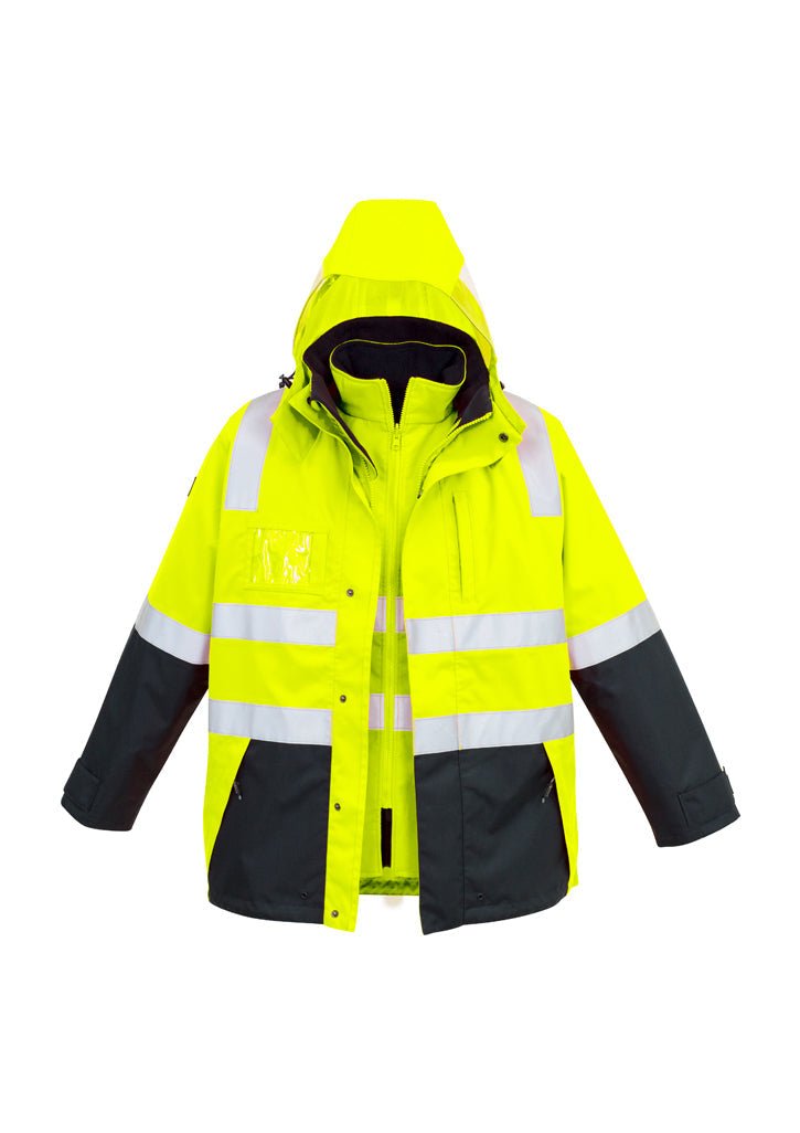 Syzmik Mens Hi Vis 4 in 1 Waterproof Jacket ZJ532 - Icon Tshirts