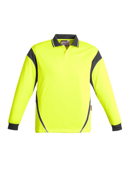 Syzmik Mens Hi Vis Aztec Polo - Long Sleeve ZH249 - Icon Tshirts