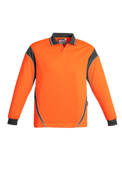 Syzmik Mens Hi Vis Aztec Polo - Long Sleeve ZH249 - Icon Tshirts