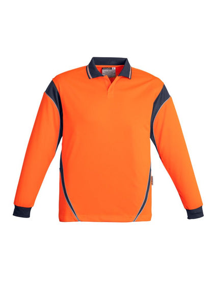 Syzmik Mens Hi Vis Aztec Polo - Long Sleeve ZH249 - Icon Tshirts
