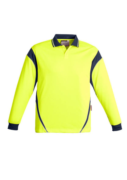 Syzmik Mens Hi Vis Aztec Polo - Long Sleeve ZH249 - Icon Tshirts