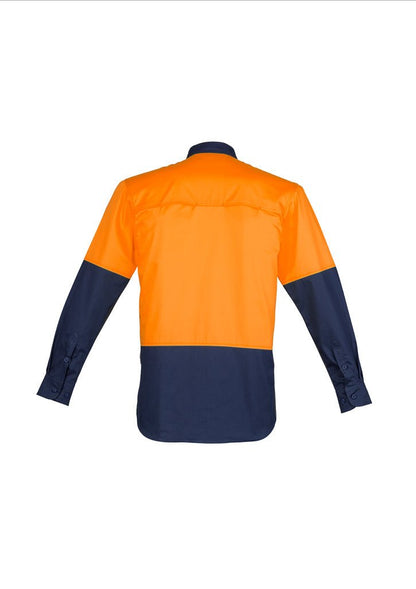 Syzmik Mens Hi Vis Closed Front L/S Shirt ZW560 - Icon Tshirts
