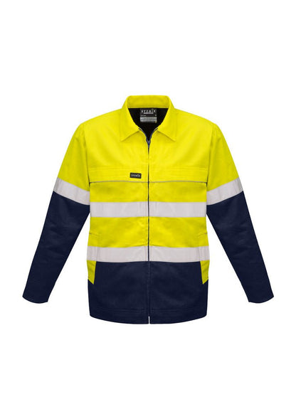 Syzmik Mens Hi Vis Cotton Drill Jacket ZJ590 - Icon Tshirts