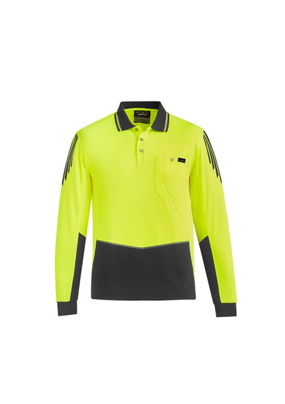 Syzmik Mens Hi Vis Flux L/S Polo ZH310 - Icon Tshirts