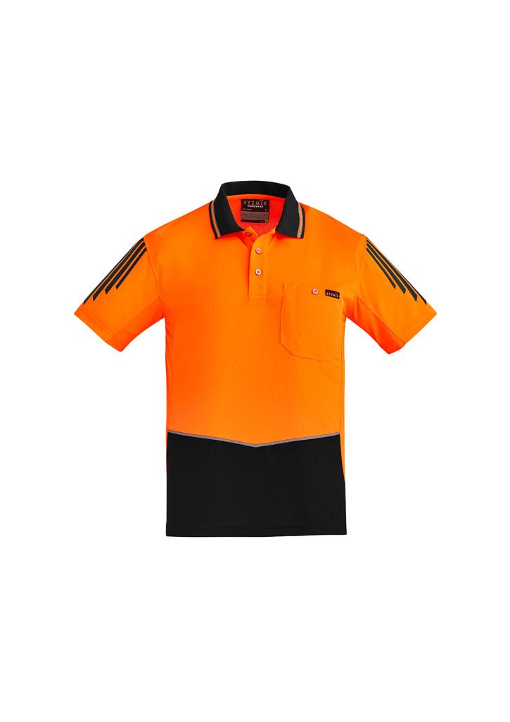 Syzmik Mens Hi Vis Flux Short sleeve Polo ZH315 - Icon Tshirts