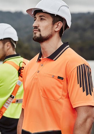 Syzmik Mens Hi Vis Flux Short sleeve Polo ZH315 - Icon Tshirts