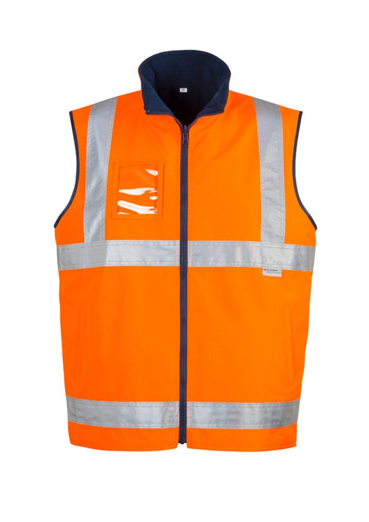 Syzmik Mens Hi Vis Lightweight Fleece Lined Vest ZV358 - Icon Tshirts