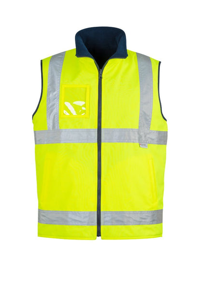 Syzmik Mens Hi Vis Lightweight Fleece Lined Vest ZV358 - Icon Tshirts
