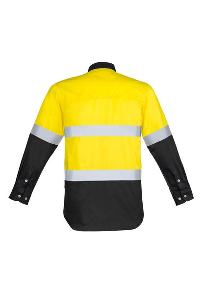 Syzmik Mens Hi Vis Spliced Industrial Shirt - Hoop Taped ZW123 - Icon Tshirts