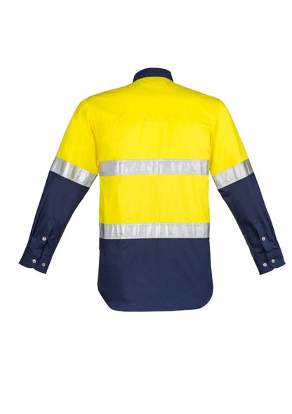 Syzmik Mens Hi Vis Spliced Industrial Shirt - Hoop Taped ZW123 - Icon Tshirts