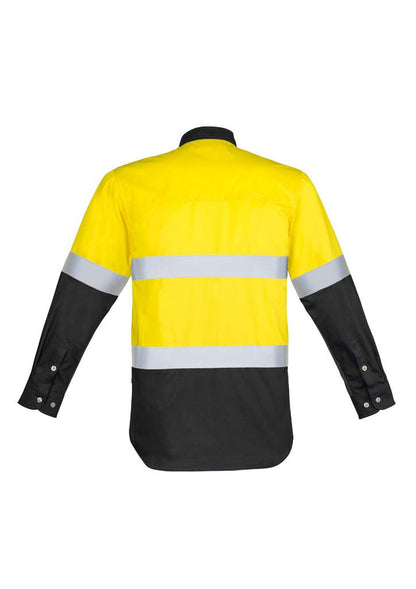 Syzmik Mens Hi Vis Spliced Industrial Shirt - Hoop Taped ZW123 - Icon Tshirts