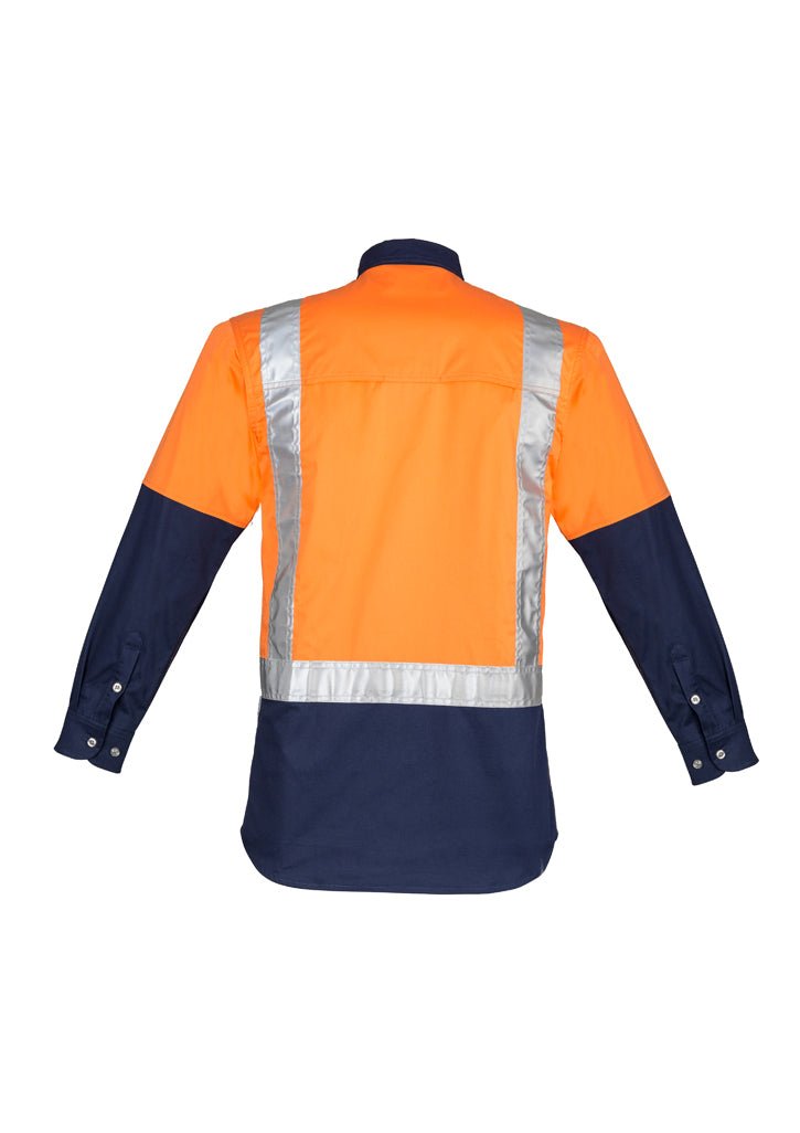 Syzmik Mens Hi Vis Spliced Industrial Shirt - Shoulder Taped ZW124 - Icon Tshirts