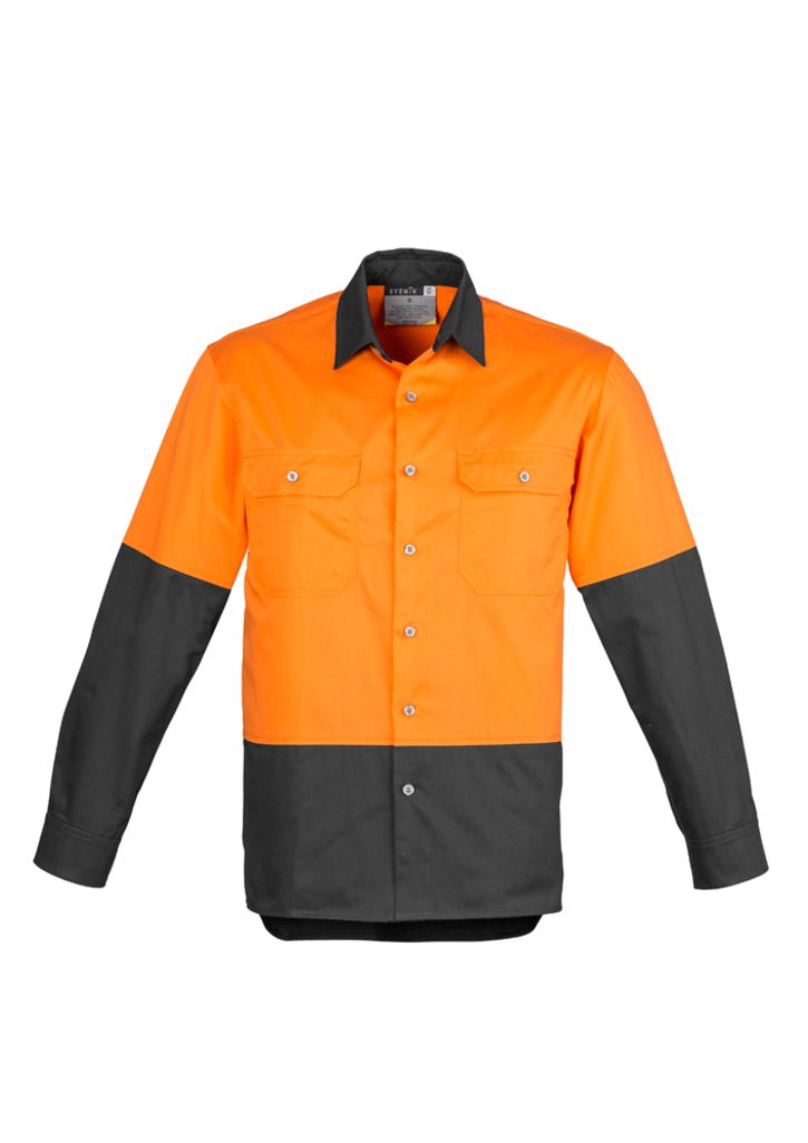 Syzmik Mens Hi Vis Spliced Industrial Shirt ZW122 - Icon Tshirts