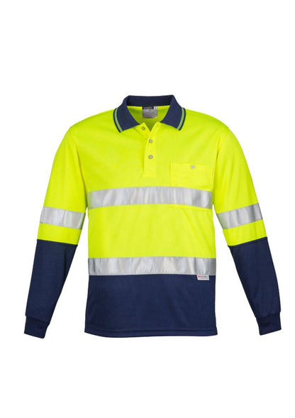 Syzmik Mens Hi Vis Spliced Polo - Long Sleeve Hoop Taped ZH235 - Icon Tshirts