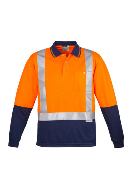 Syzmik Mens Hi Vis Spliced Polo - Long Sleeve Shoulder Taped ZH234 - Icon Tshirts