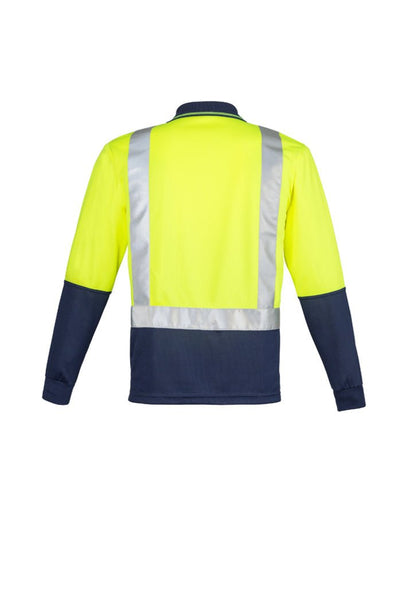 Syzmik Mens Hi Vis Spliced Polo - Long Sleeve Shoulder Taped ZH234 - Icon Tshirts