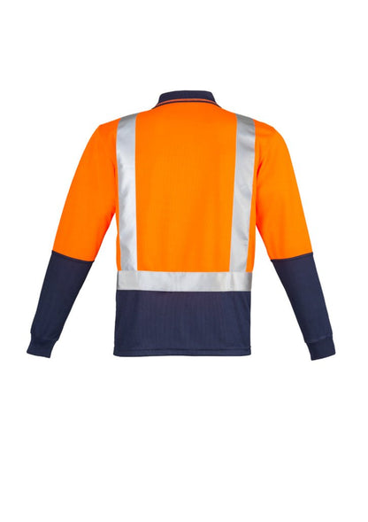 Syzmik Mens Hi Vis Spliced Polo - Long Sleeve Shoulder Taped ZH234 - Icon Tshirts