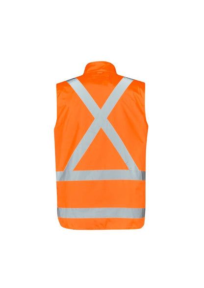 Syzmik Mens Hi Vis X Back Taped 4 in 1 Waterproof Jacket ZJ616 - Icon Tshirts