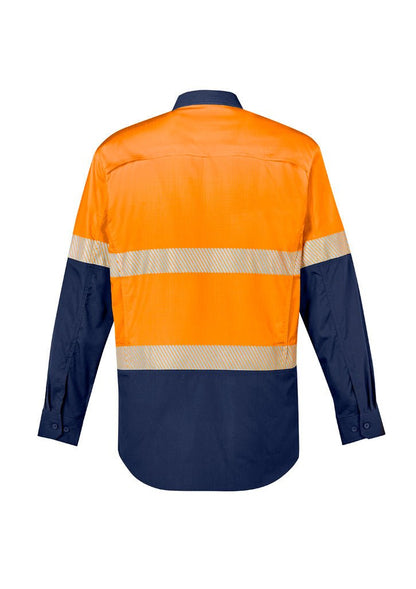 Syzmik Mens Rugged Cooling Hi Vis Segmented Tape L/S Shirt ZW229 - Icon Tshirts