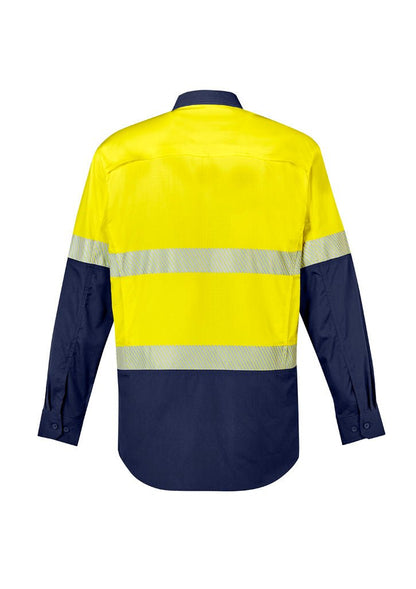 Syzmik Mens Rugged Cooling Hi Vis Segmented Tape L/S Shirt ZW229 - Icon Tshirts