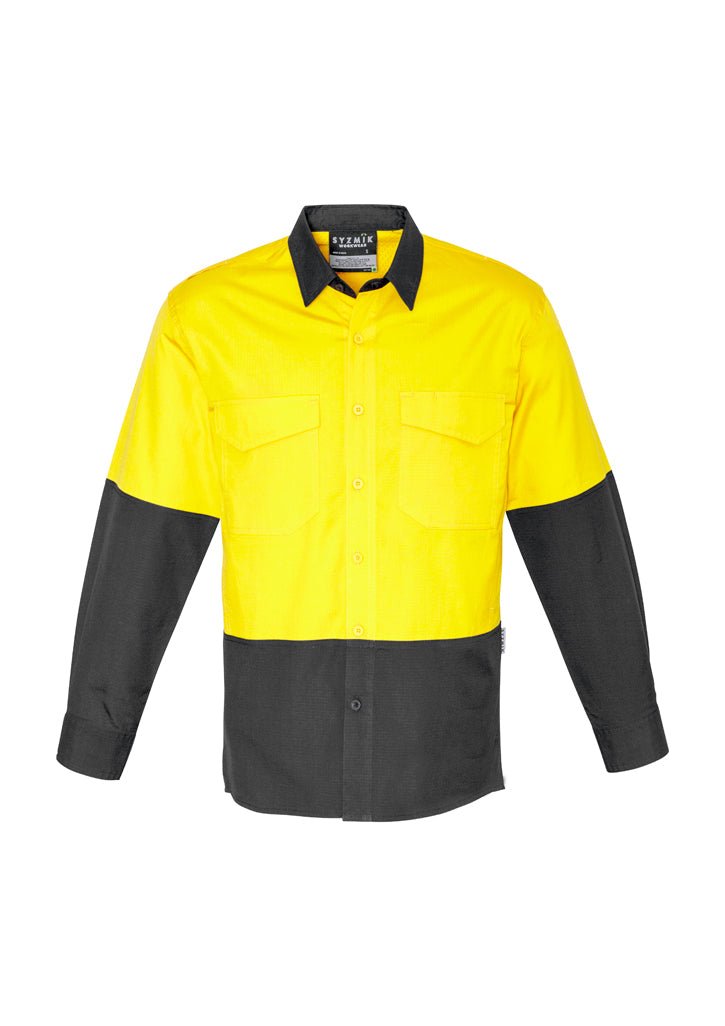 Syzmik Mens Rugged Cooling Hi Vis Spliced Shirt ZW128 - Icon Tshirts