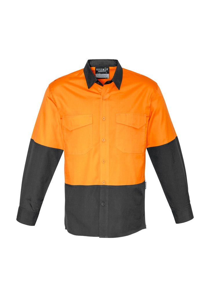 Syzmik Mens Rugged Cooling Hi Vis Spliced Shirt ZW128 - Icon Tshirts