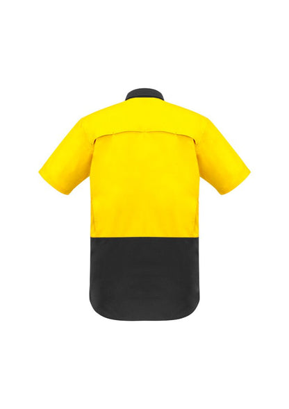 Syzmik Mens Rugged Cooling Hi Vis Spliced S/S Shirt ZW815 - Icon Tshirts