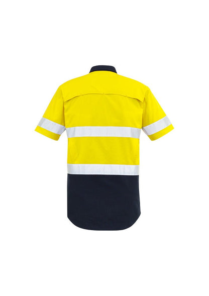 Syzmik Mens Rugged Cooling Taped Hi Vis Spliced S/S Shirt ZW835 - Icon Tshirts