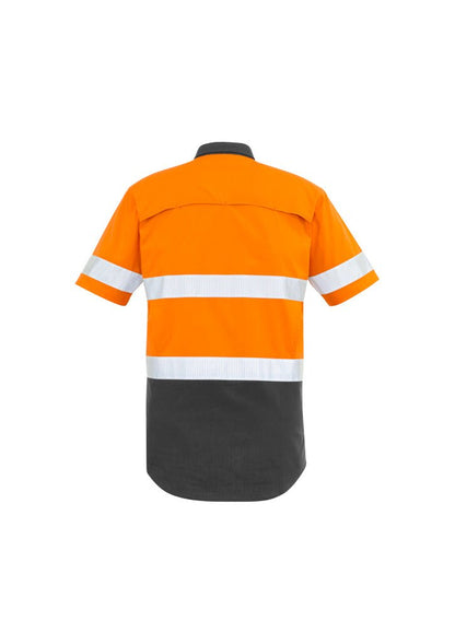 Syzmik Mens Rugged Cooling Taped Hi Vis Spliced S/S Shirt ZW835 - Icon Tshirts