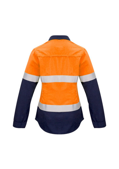 Syzmik Womens FR Closed Front Hooped Taped Spliced Shirt ZW131 - Icon Tshirts