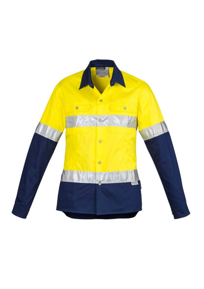 Syzmik Womens Hi Vis Spliced Industrial Shirt - Hoop Taped v - Icon Tshirts